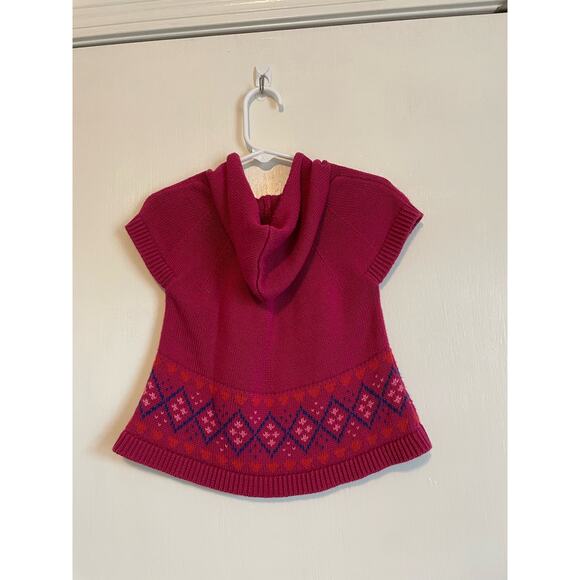 S. Oliver purple hooded sweater short sleeve logo fair isle colorful 12-18 mo. - Picture 2 of 7